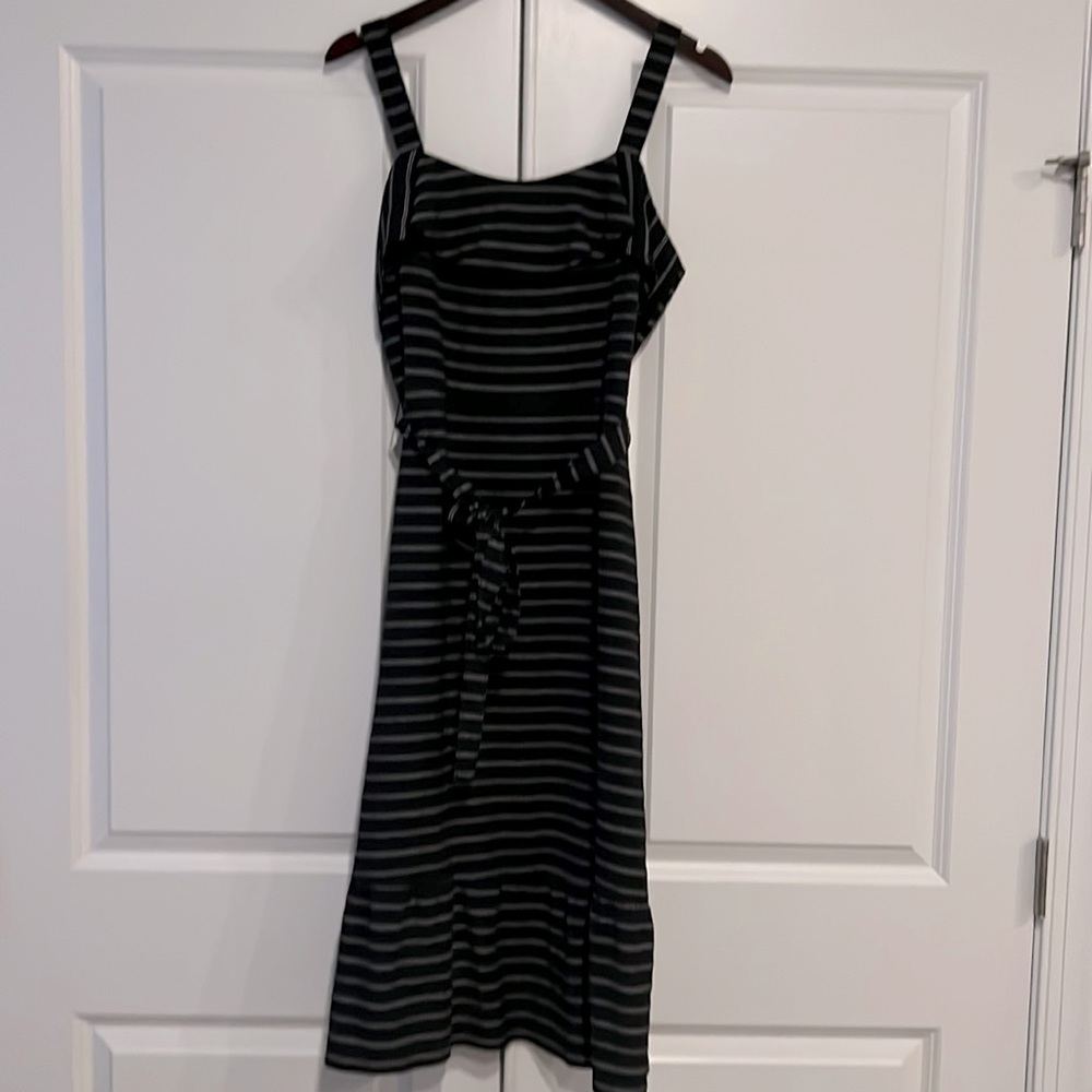 Black striped Banana Republic dress, size 6